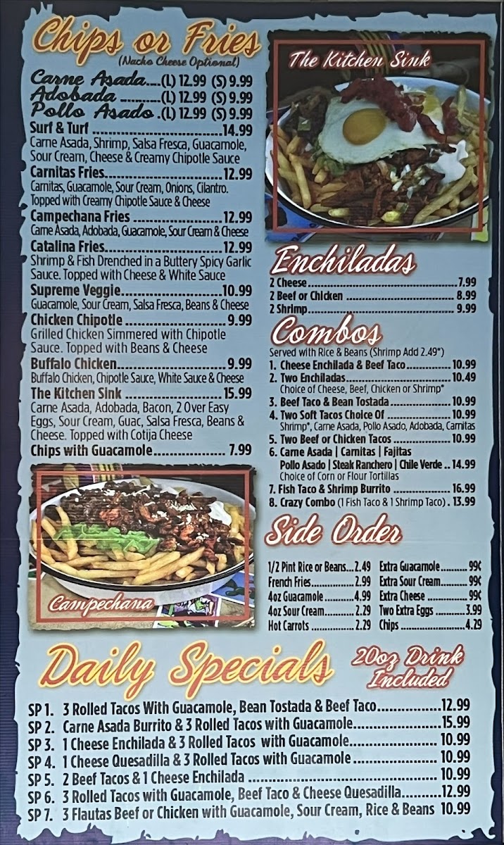 California's Taco Shop Menu - Image 1